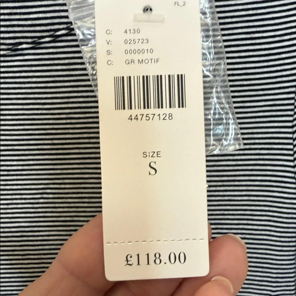 ANTHROPOLOGIE MAXI DRESS BLACK AND WHITE STRIPE.